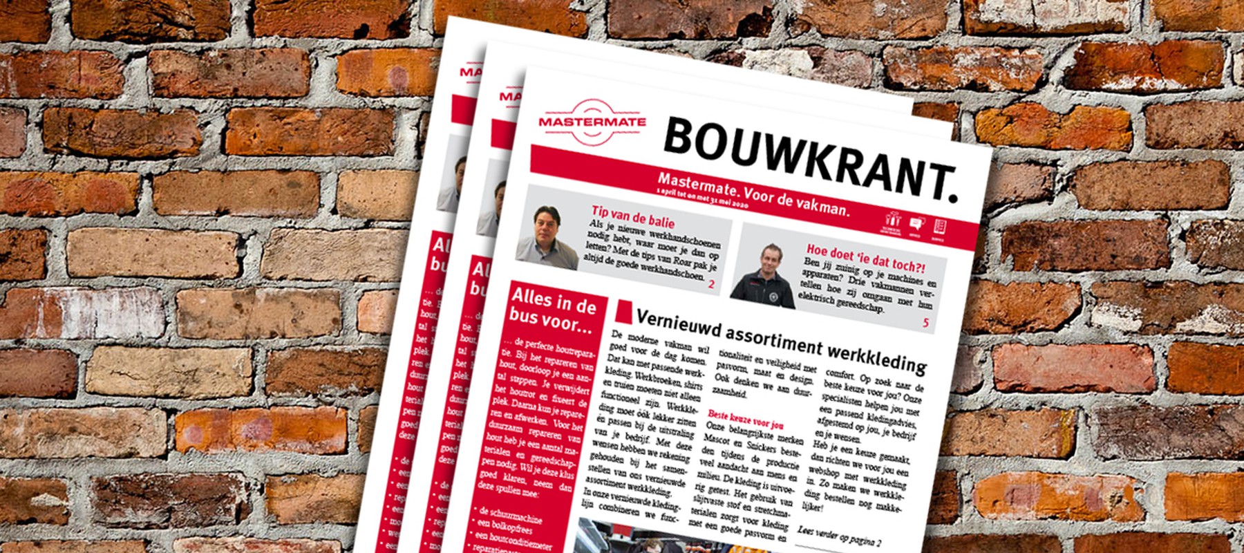 Mastermate Bouwkrant. Voor de vakman.
