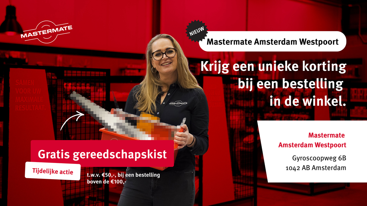 Gratis gereedschapskist bij besteding boven de €100!